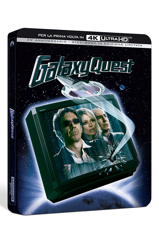 Galaxy Quest - Steelbook 4K Ultra HD + Blu-ray - Edizione 25° Anniversario (Blu-ray) Cover Computer, Adult, Male, Man, Person