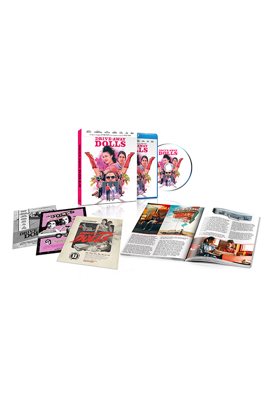 Drive-Away Dolls - Limited Edition Blu-ray + Cards + Book (Blu-ray) Advertisement, Poster, Publication, Person
