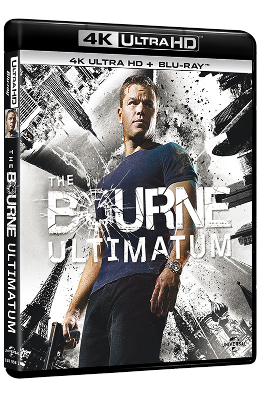 The Bourne Ultimatum - 4K Ultra HD + Blu-ray (Blu-ray) T-Shirt, Adult, Male, Man, Person