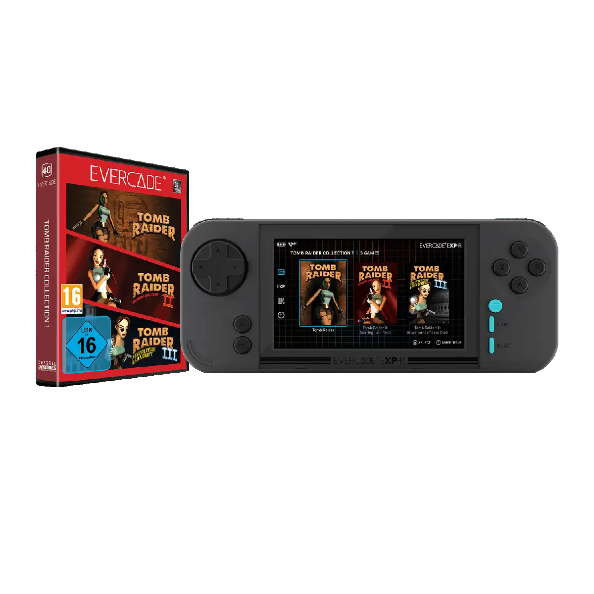 Evercade EXP-R + Tomb Raider Collection 1 Evercade EXP-R + Tomb Raider Collection 1
