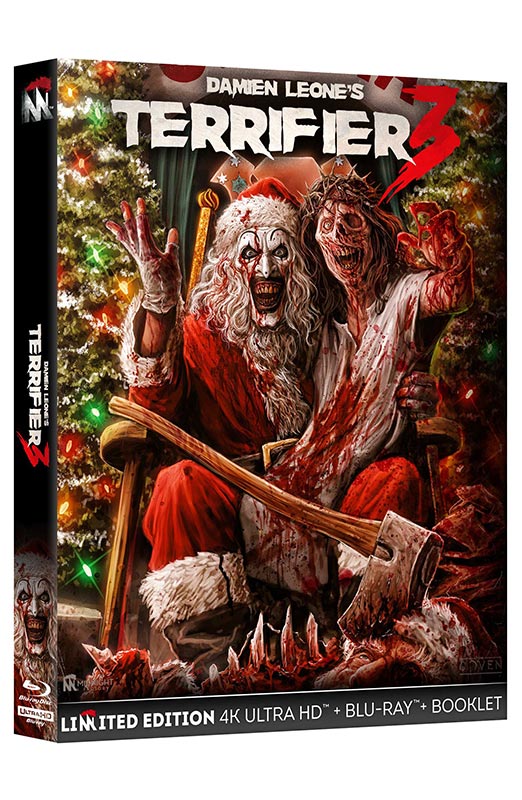 Terrifier 3 - Limited Edition Midnight Factory 4K Ultra HD + Blu-ray + Booklet (Blu-ray) Batman, Person, Book, Publication, Clothing, Glove, Axe