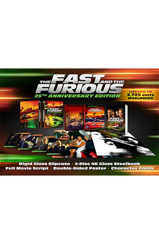Fast & Furious - Collector's Edition - Steelbook 4K Ultra HD + Blu-ray + Poster + Cards + Booklet - Edizione 25° Anniversario (Blu-ray)
