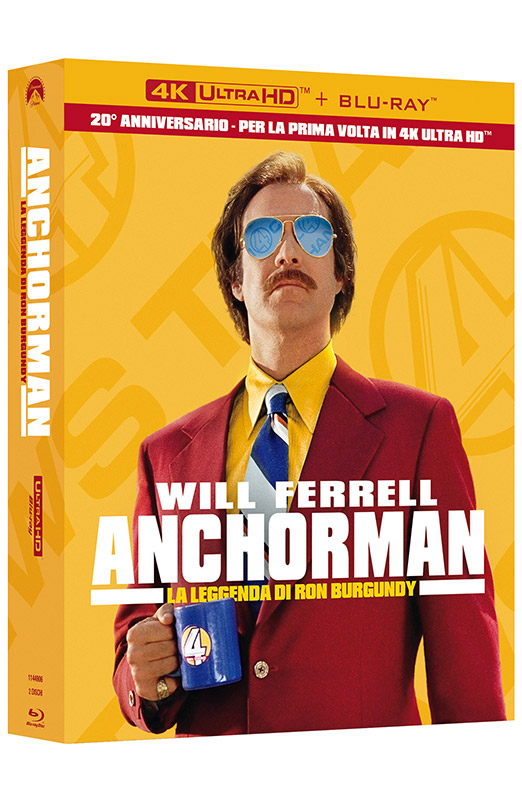 Anchorman - La Leggenda di Ron Burgundy - Collector's Edition 4K Ultra HD + Blu-ray + Gadgets - Edizione 20° Anniversario (Blu-ray) Cover Anchorman - La Leggenda di Ron Burgundy - Collector's Edition 4K Ultra HD + Blu-ray + Gadgets - Edizione 20° Anniversario (Blu-ray) Cover