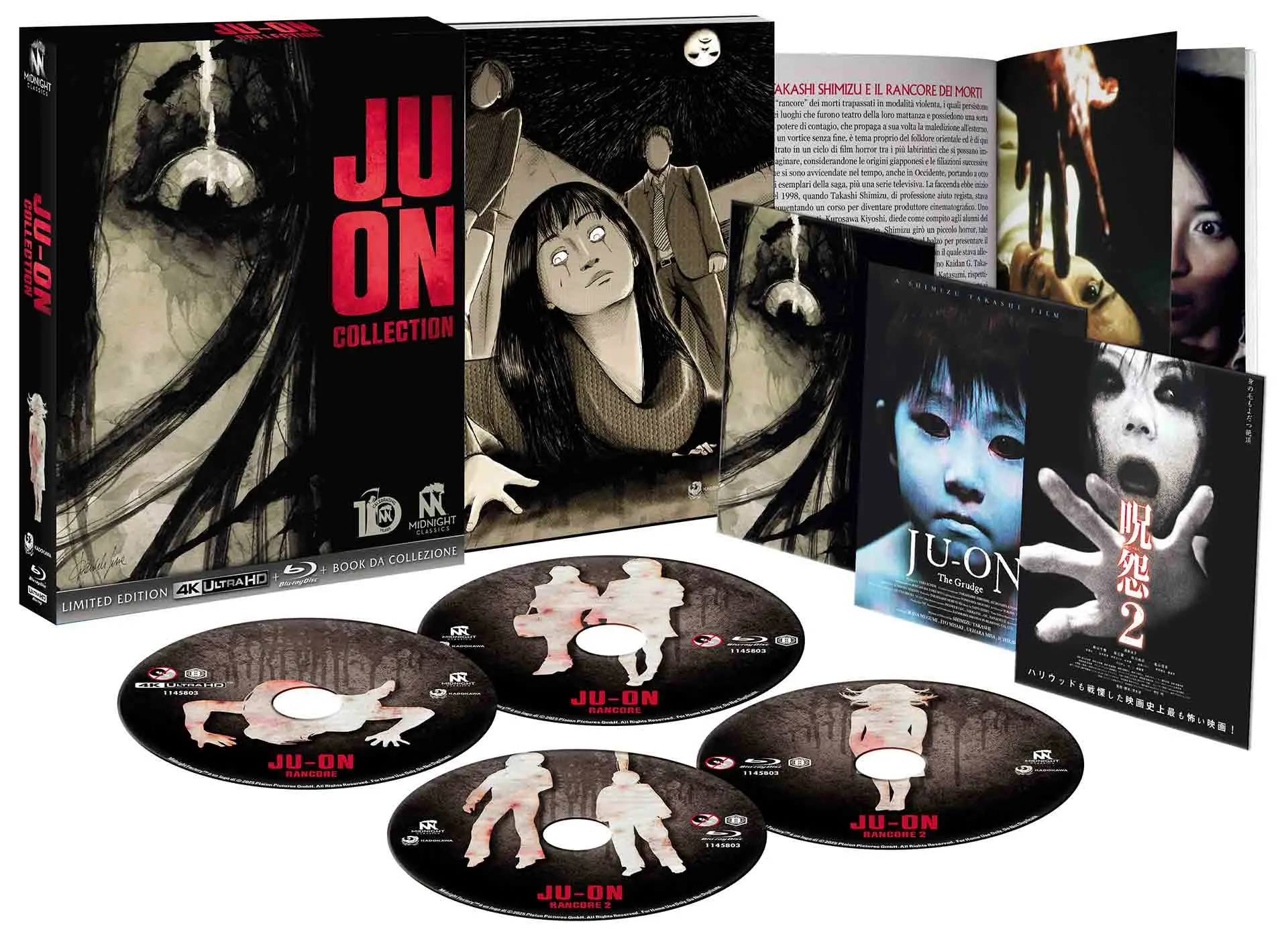 Ju-On Collection - Limited Edition Midnight Classics 4K Ultra HD + 4 Blu-ray + Cards + Book da Collezione (Blu-ray) Ju-On Collection - Limited Edition Midnight Classics 4K Ultra HD + 4 Blu-ray + Cards + Book da Collezione (Blu-ray)
