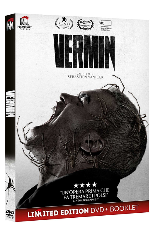 Vermin - Limited Edition Midnight Factory DVD + Booklet (DVD) Cover Advertisement, Poster, Adult, Man, Person