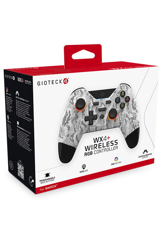 VX-4 Wireless Bluetooth Controller Led Camouflage per Nintendo Switch Electronics