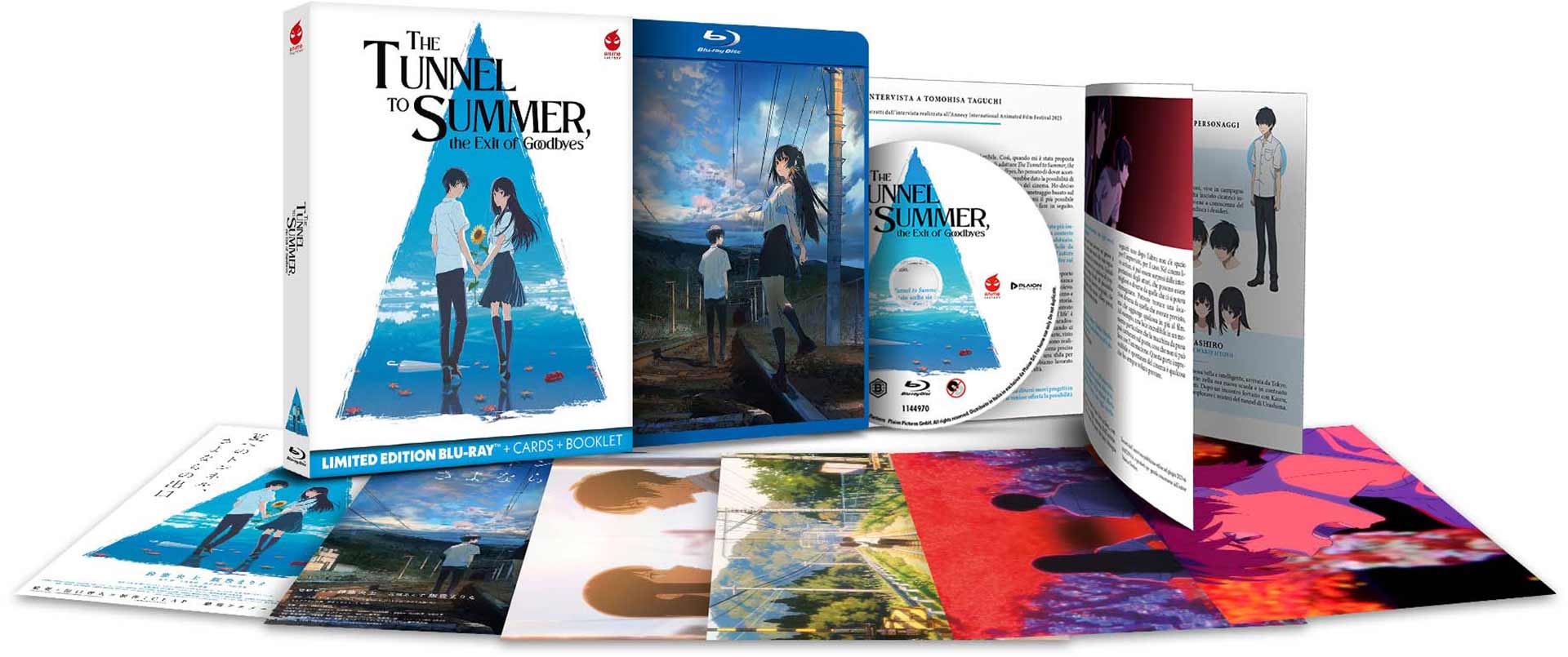 The Tunnel to Summer, the Exit of Goodbyes - Limited Edition Anime Factory Blu-ray + Cards + Booklet (Blu-ray) Advertisement, Poster, Person