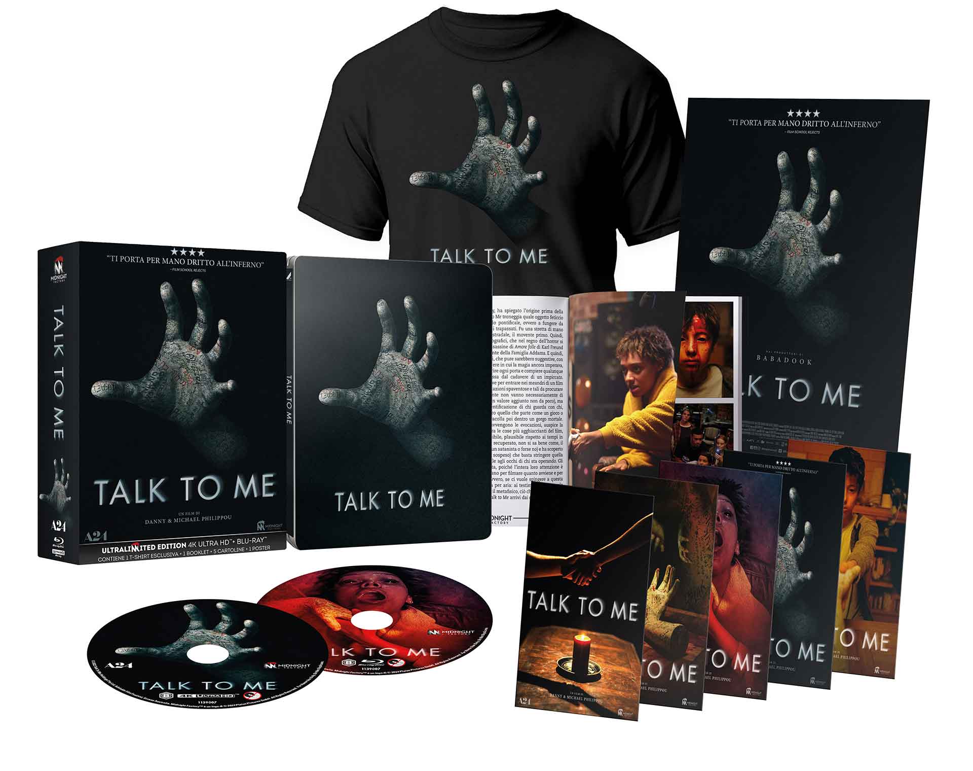 Talk To Me - Ultralimited Edition Steelbook Midnight Factory 4K Ultra HD + Blu-ray + Booklet + Maglietta (Blu-ray) Talk To Me - Ultralimited Edition Steelbook Midnight Factory 4K Ultra HD + Blu-ray + Booklet + Maglietta (Blu-ray)