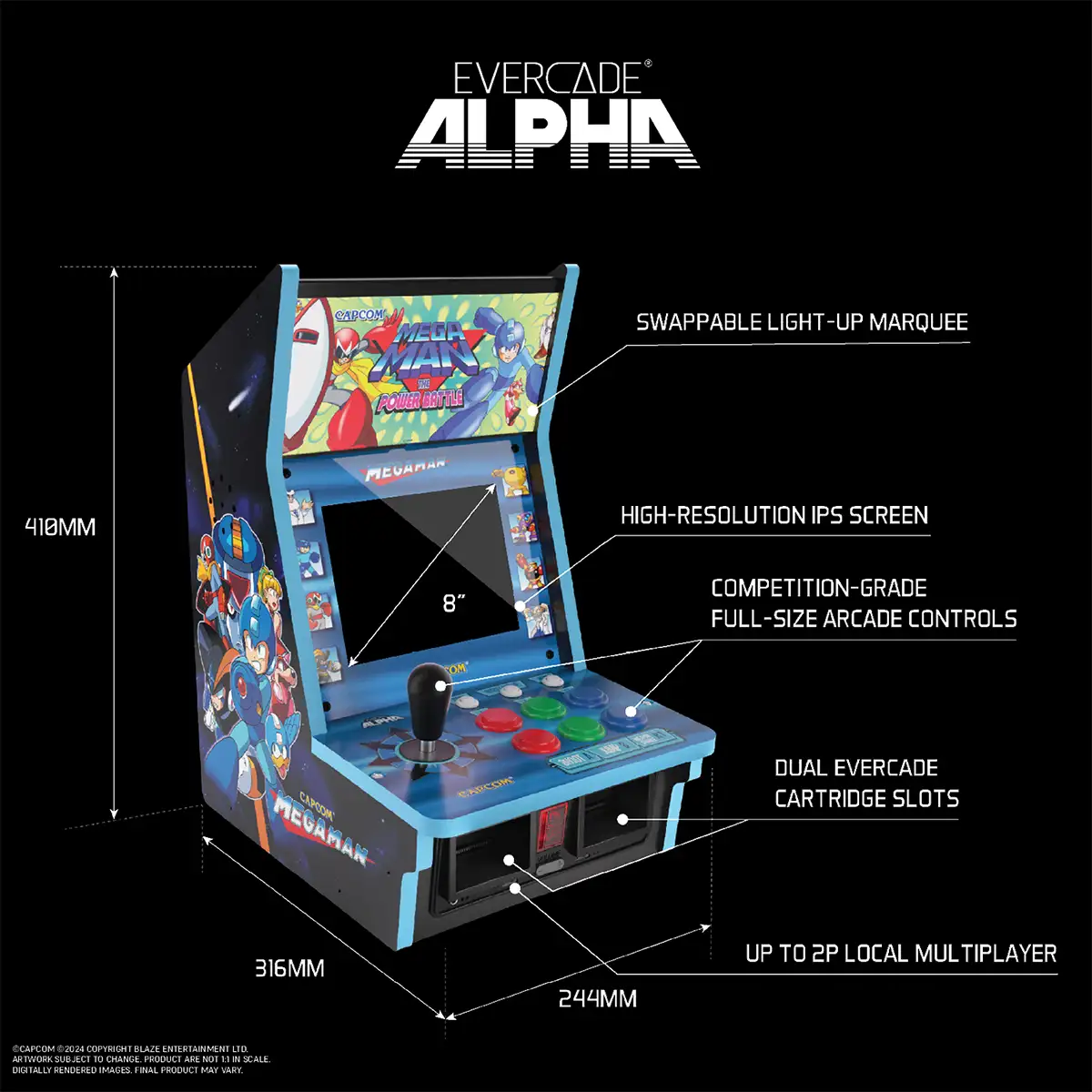 Evercade Alpha Megaman Bartop Arcade Image 3