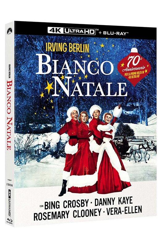 Bianco Natale - 4K Ultra HD + Blu-ray - Edizione 70° Anniversario (Blu-ray) Cover Book, Publication, Glove, Advertisement, Poster