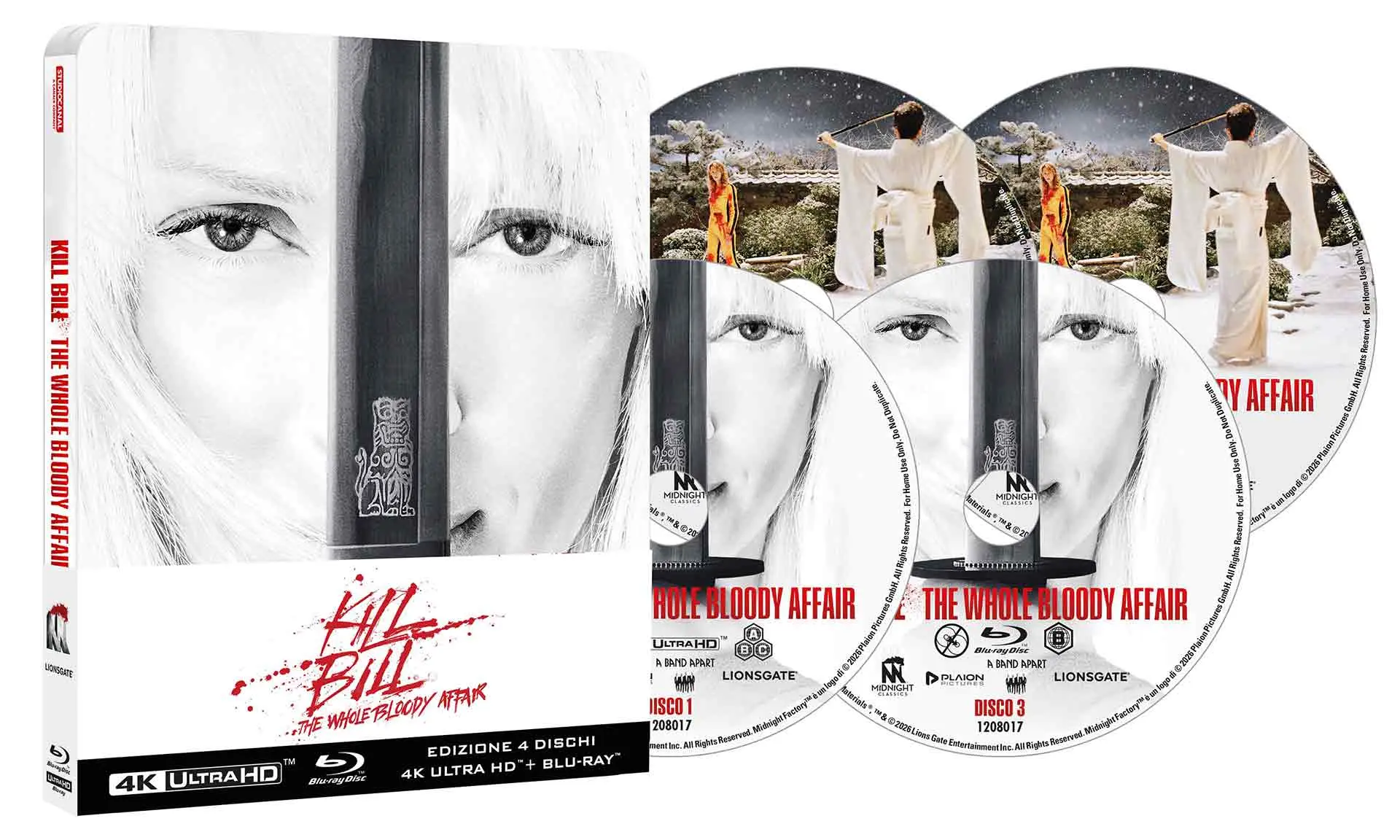 Kill Bill: The Whole Bloody Affair - Steelbook Midnight Classics 2 4K Ultra HD + 2 Blu-ray (Blu-ray)