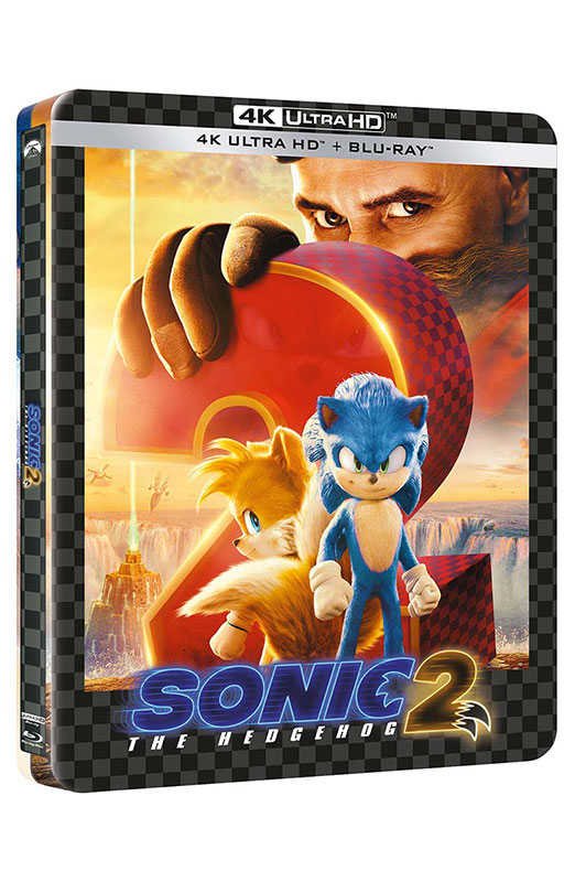 Sonic 2 - Il Film - Steelbook Blu-ray 4K UHD + Blu-ray (Blu-ray) Cover