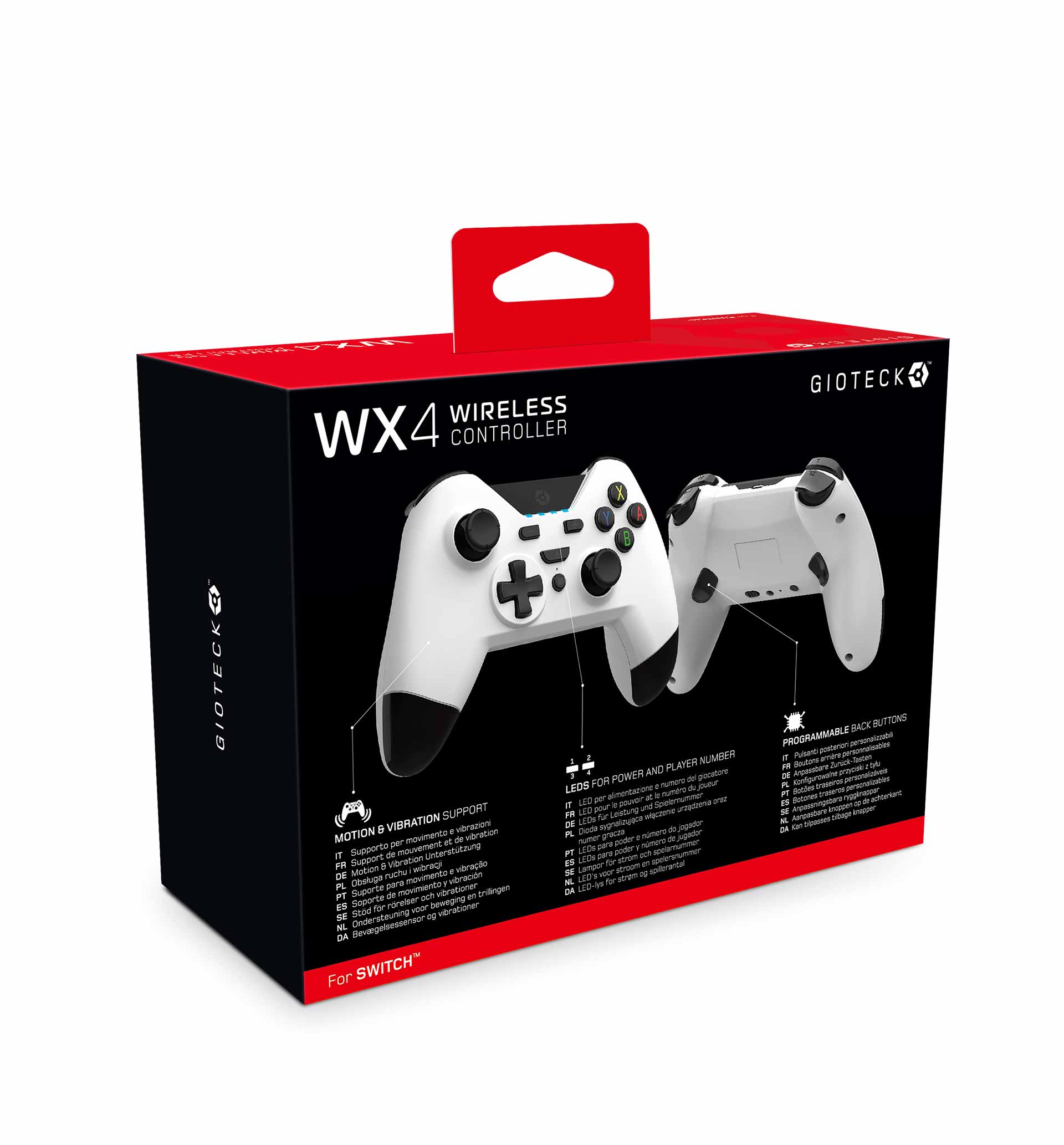 VX-4 Wireless Bluetooth Controller Bianco per Nintendo Switch Image 2