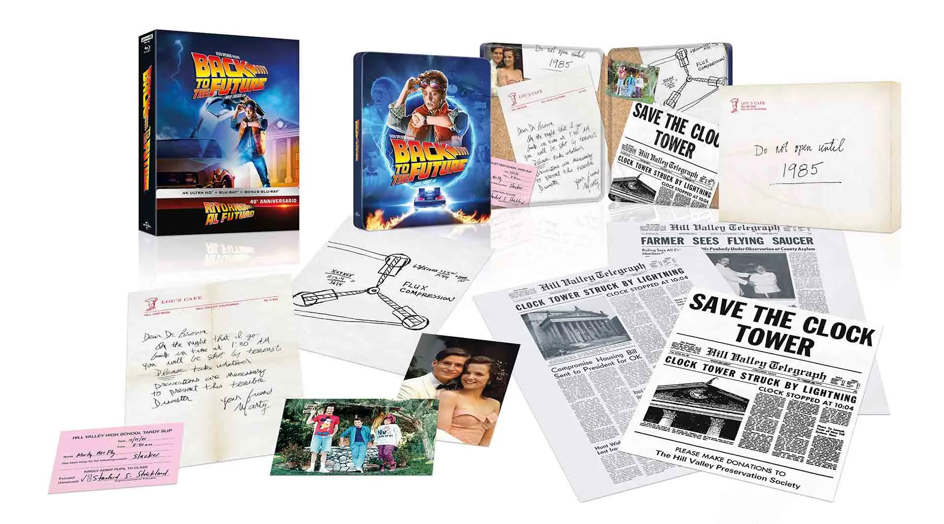 Ritorno al Futuro - Steelbook 4K Ultra HD + Blu-ray + Blu-ray Bonus + Gifts - Edizione 40° Anniversario (Blu-ray) Ritorno al Futuro - Steelbook 4K Ultra HD + Blu-ray + Blu-ray Bonus + Gifts - Edizione 40° Anniversario (Blu-ray)