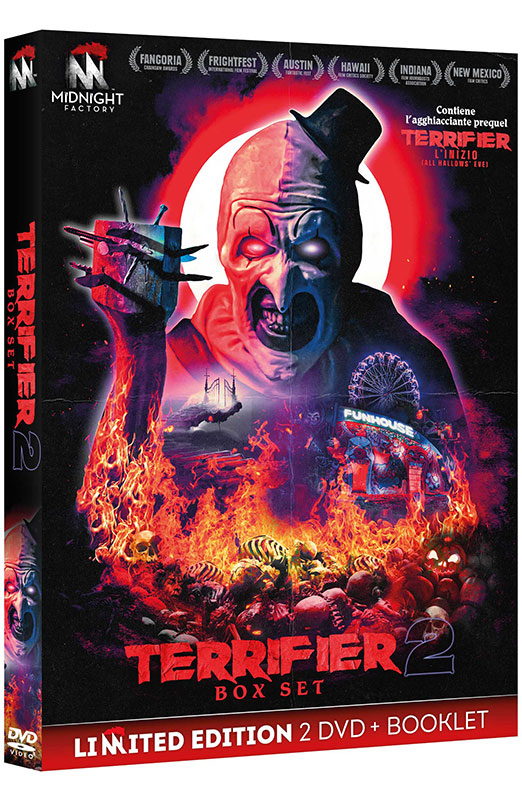 Terrifier 2 Boxset - Limited Edition 2 DVD + Booklet (DVD) Cover Terrifier 2 Boxset - Limited Edition 2 DVD + Booklet (DVD) Cover