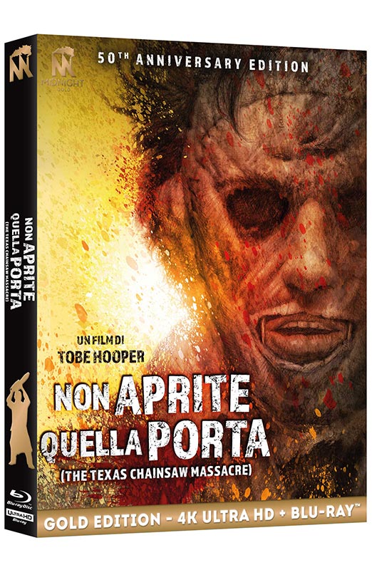 Non Aprite Quella Porta - Limited Edition Midnight Gold 4K Ultra HD + Blu-ray + Blu-ray Bonus + Booklet + Card - Edizione 50° Anniversario (Blu-ray) Book, Publication, Novel, Person