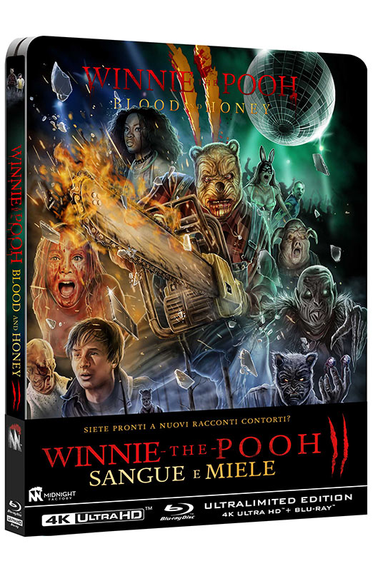 Winnie The Pooh: Sangue e Miele 2 - Steelbook Midnight Factory 4K Ultra HD + Blu-ray + Booklet (Blu-ray) Cover