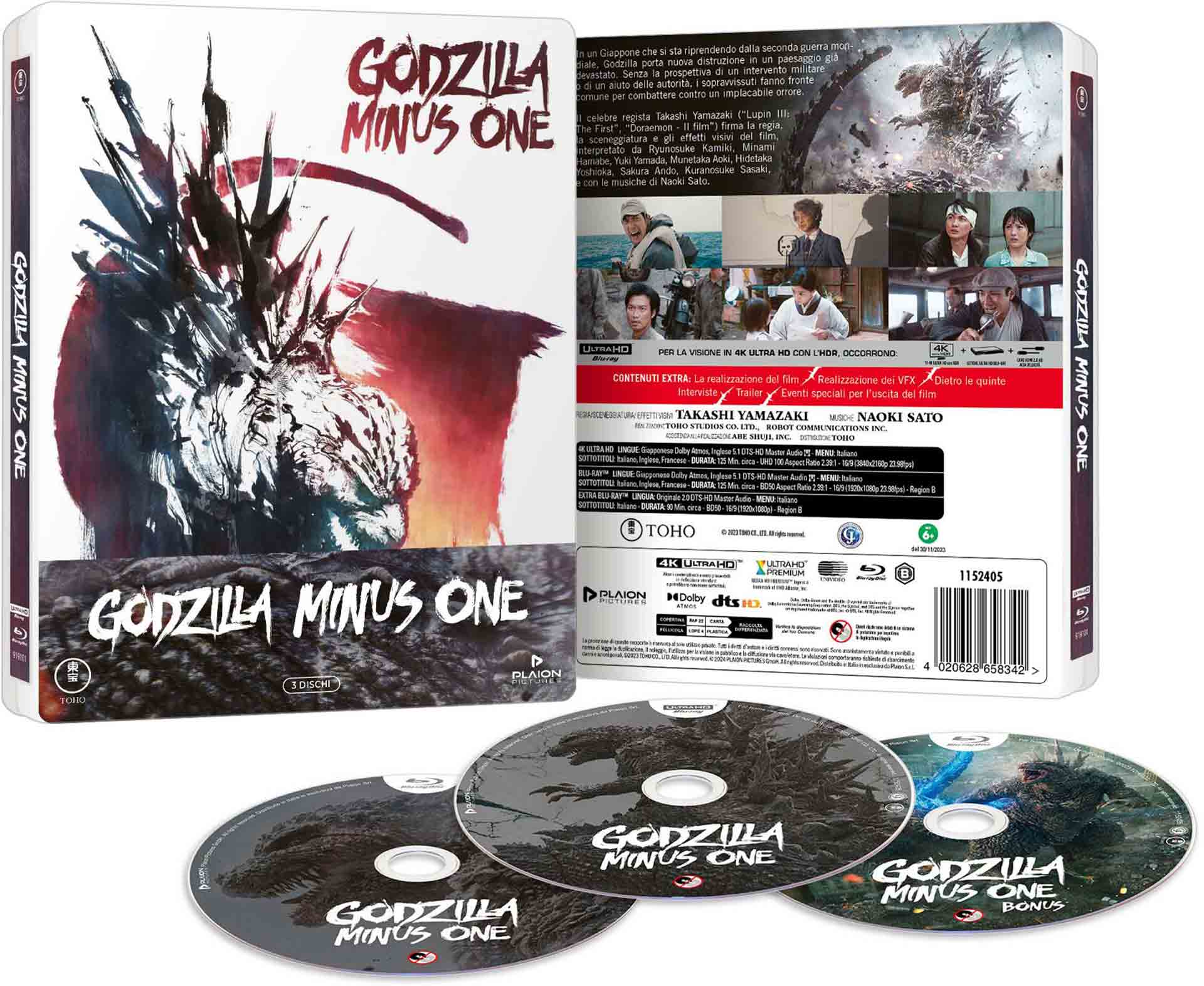 Godzilla Minus One - Steelbook 4K Ultra HD + Blu-ray + Blu-ray Bonus (Blu-ray) Godzilla Minus One - Steelbook 4K Ultra HD + Blu-ray + Blu-ray Bonus (Blu-ray)
