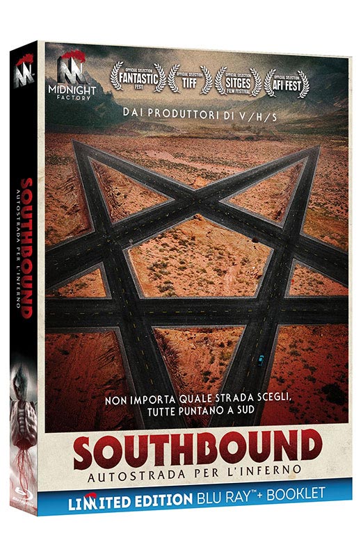 Southbound - Autostrada Per l'Inferno - Limited Edition Midnight Factory Blu-ray + Booklet (Blu-ray) Advertisement, Poster, Book, Soil, Person