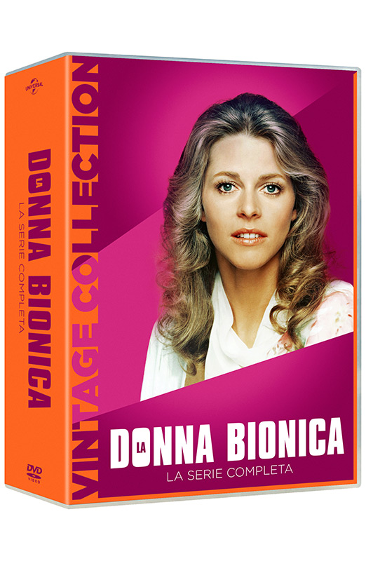 La Donna Bionica - 16 DVD - Serie TV Completa - Vintage Collection (DVD) Cover Publication, Book, Person, Advertisement