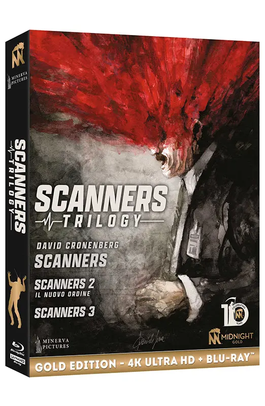 Scanners Trilogy - Limited Edition Midnight Gold 4K Ultra HD + 4 Blu-ray + Booklet + Card (Blu-ray) Scanners Trilogy - Limited Edition Midnight Gold 4K Ultra HD + 4 Blu-ray + Booklet + Card (Blu-ray)