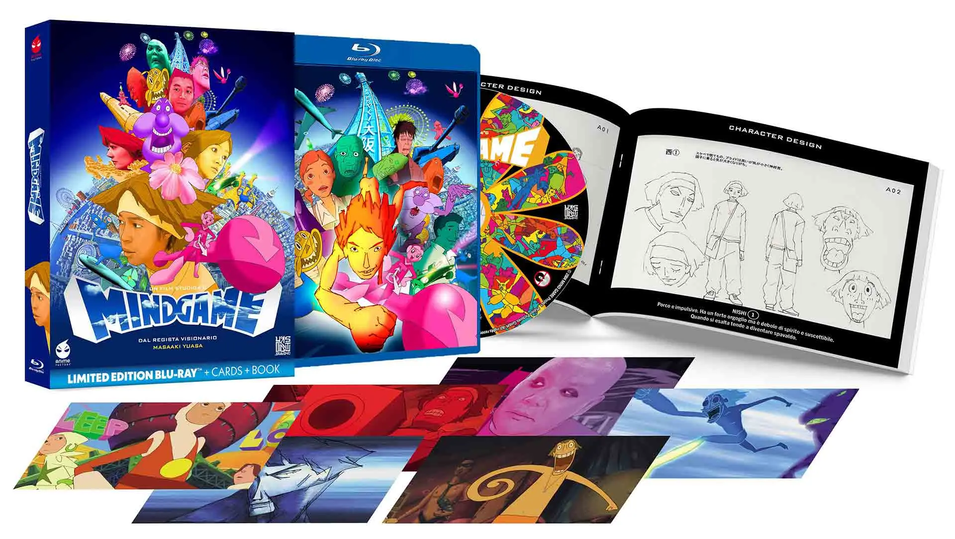 Mind Game - Limited Edition Anime Factory Blu-ray + Cards + Book da Collezione (Blu-ray) Mind Game - Limited Edition Anime Factory Blu-ray + Cards + Book da Collezione (Blu-ray)