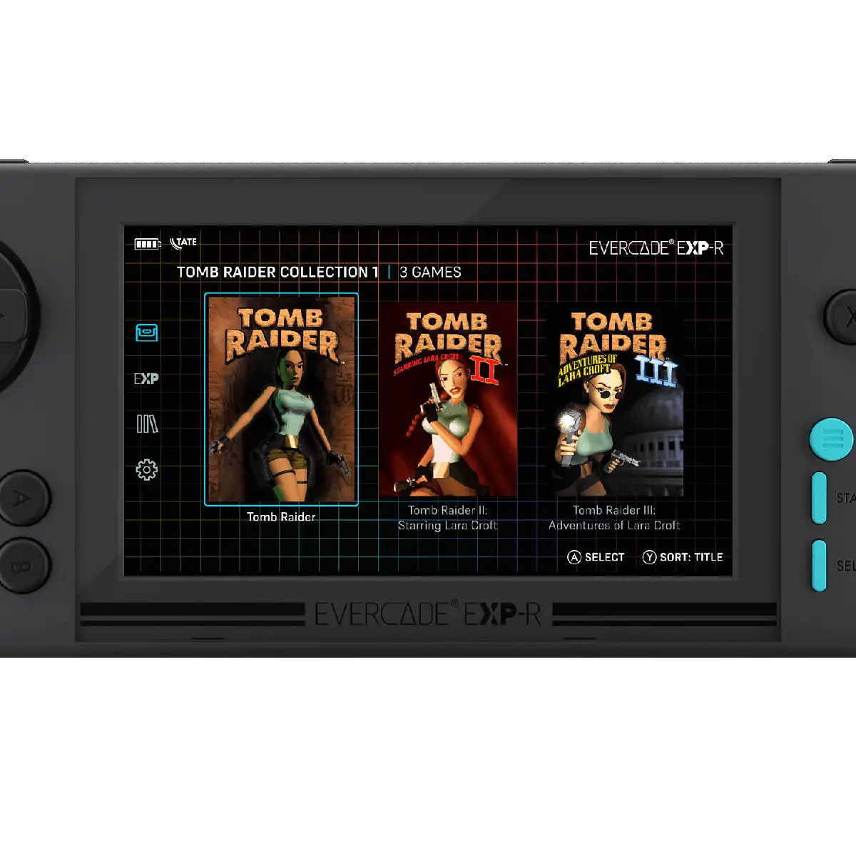 Evercade EXP-R + Tomb Raider Collection 1 Evercade EXP-R + Tomb Raider Collection 1