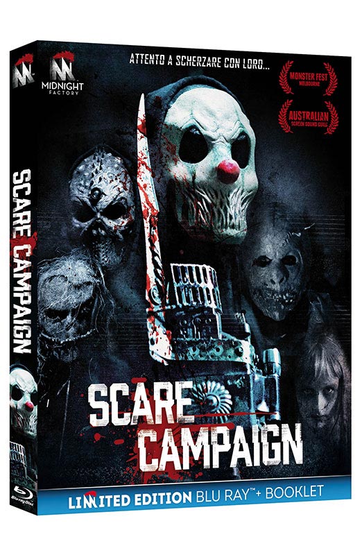 Scare Campaign - Limited Edition Midnight Factory Blu-ray + Booklet (Blu-ray) Advertisement, Poster, Person