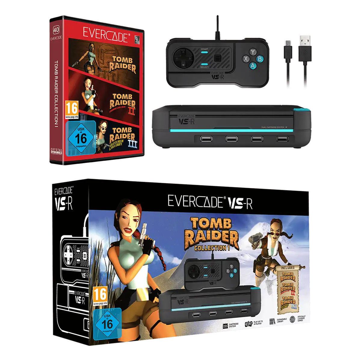 Evercade VS-R + Tomb Raider Collection 1 Image 3