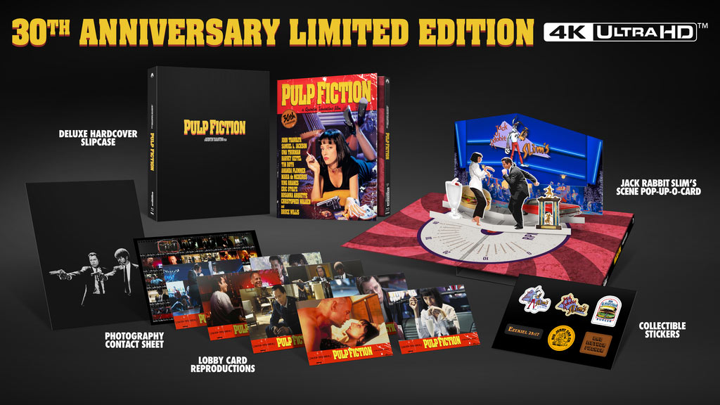 Pulp Fiction - Collector's Edition 4K Ultra HD + Blu-ray + Gadgets - Edizione 30° Anniversario (Blu-ray) Advertisement, Poster, Person