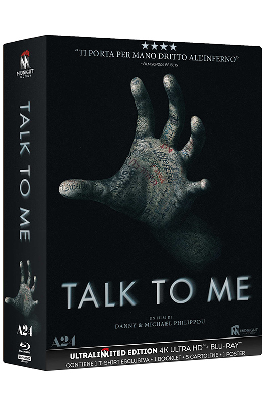 Talk To Me - Ultralimited Edition Steelbook Midnight Factory 4K Ultra HD + Blu-ray + Booklet + Maglietta (Blu-ray) Talk To Me - Ultralimited Edition Steelbook Midnight Factory 4K Ultra HD + Blu-ray + Booklet + Maglietta (Blu-ray)