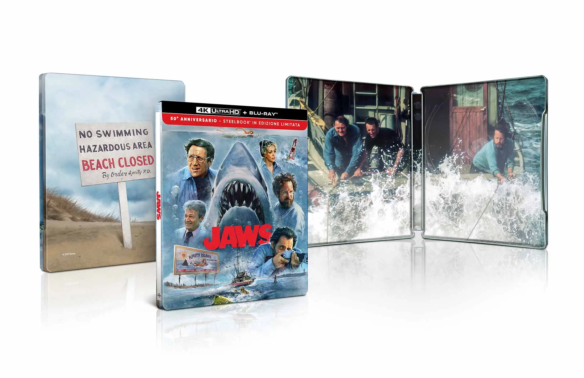 Lo Squalo - Steelbook 4K Ultra HD + Blu-ray + Blu-ray Bonus - Edizione 50° Anniversario (Blu-ray) Lo Squalo - Steelbook 4K Ultra HD + Blu-ray + Blu-ray Bonus - Edizione 50° Anniversario (Blu-ray)