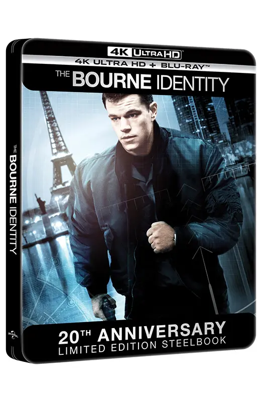 The Bourne Identity - Steelbook 4K Ultra HD + Blu-ray - Edizione 20° Anniversario (Blu-ray) The Bourne Identity - Steelbook 4K Ultra HD + Blu-ray - Edizione 20° Anniversario (Blu-ray)