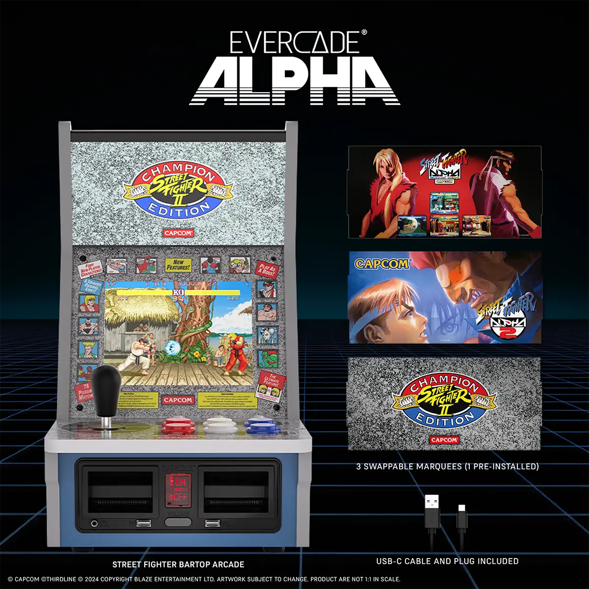 Evercade Alpha Street Fighter Bartop Arcade Image 2