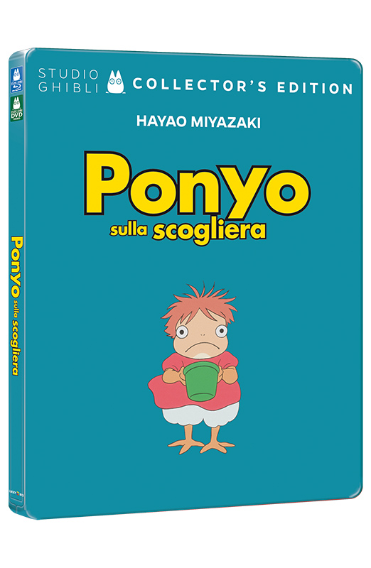 Ponyo sulla Scogliera - Steelbook Blu-ray + DVD (Blu-ray)(DVD) Cover
